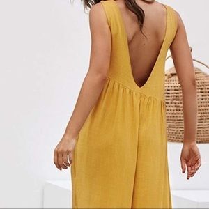 NWT Chic Nation Open Back Jumpsuit sz M